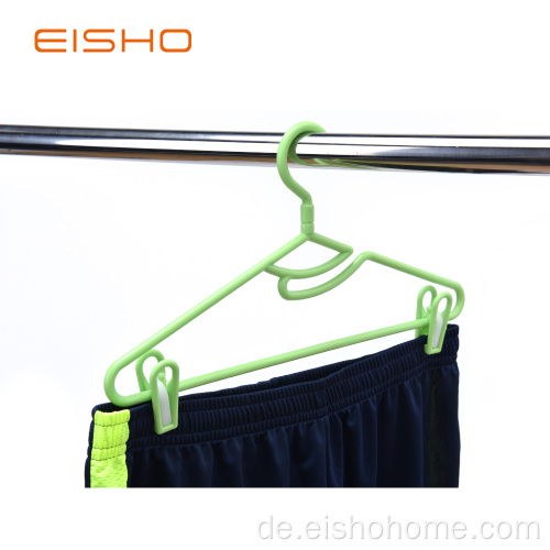 EISHO Hot Sale Kunststoff Kleiderbügel mit Clips